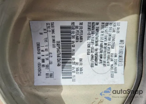 2006 Ford Taurus Sel z USA, uszkodzony, nr VIN 1FAFP56U76A136146